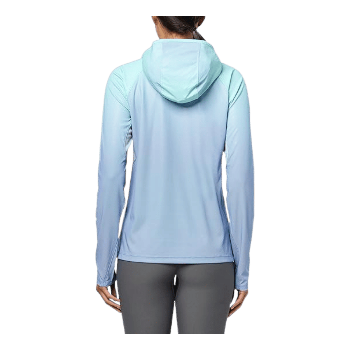 COLUMBIA WOMEN'S TIDAL DEFLECTOR ZERO HOODIE - VIVID BLUE - BACK VIEW