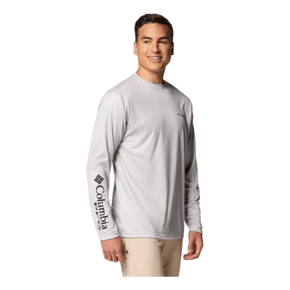 COLUMBIA TERMINAL TACKLE PFG FISH SHINE LONG SLEEVE - COOL GREY - SIDE VIEW