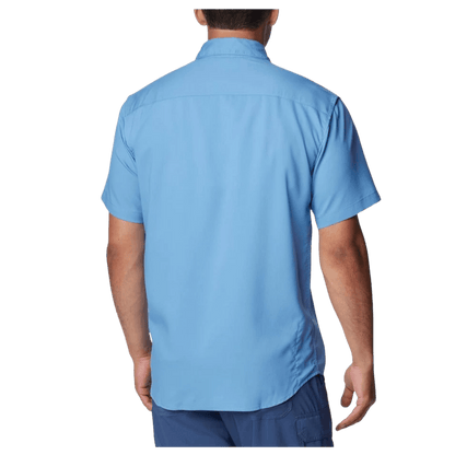 COLUMBIA MEN'S UTILIZER II SOLID SHORT SLEEVE SHIRT - SKYLER - BACK VIEW