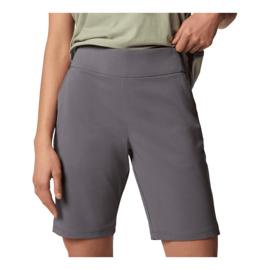 COLUMBIA WOMEN'S ALL SEASONS LONG SHORT 11" - CITY GREY - FRONT VIEW