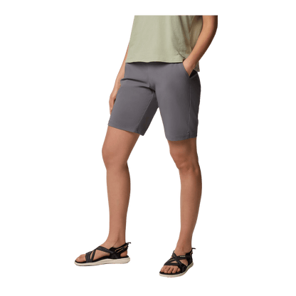 COLUMBIA WOMEN'S ALL SEASONS LONG SHORT 11" - CITY GREY - SIDE VIEW