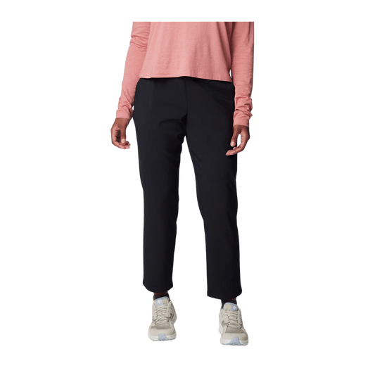 COLUMBIA WOMEN'S ALL SEASONS PULL-ON PANTS - BLACK - FRONT VIEW