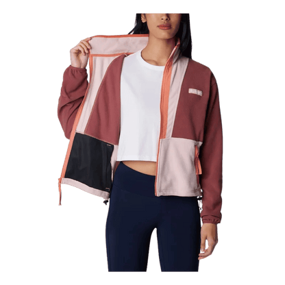 COLUMBIA WOMEN'S BACK BOWL FULL ZIP FLEECE JACKET - BEETROOT - INNER VIEW