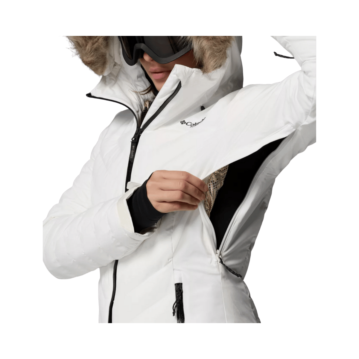 COLUMBIA WOMEN'S BIRD MOUNTAIN III INSULATED JACKET - SEA SALT - SIDE VIEW