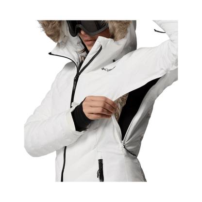 COLUMBIA WOMEN'S BIRD MOUNTAIN III INSULATED JACKET - SEA SALT - SIDE VIEW