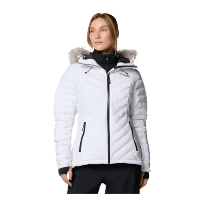 COLUMBIA WOMEN'S BIRD MOUNTAIN III INSULATED JACKET - WHITE - FRONT VIEW