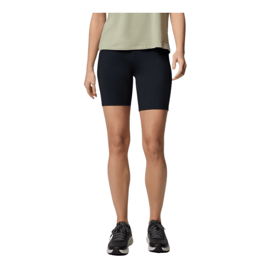 COLUMBIA WOMEN'S BOUNDLESS TREK 1/2 TIGHTS 7" - BLACK - FRONT VIEW