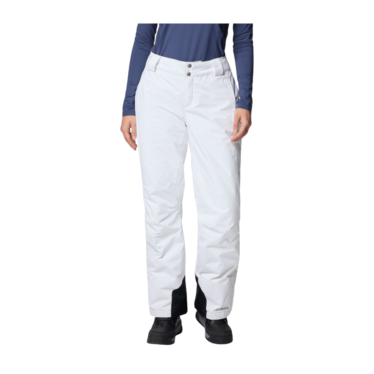 COLUMBIA WOMEN'S BUGABOO II PANTS - WHITE - FRONT VIEW