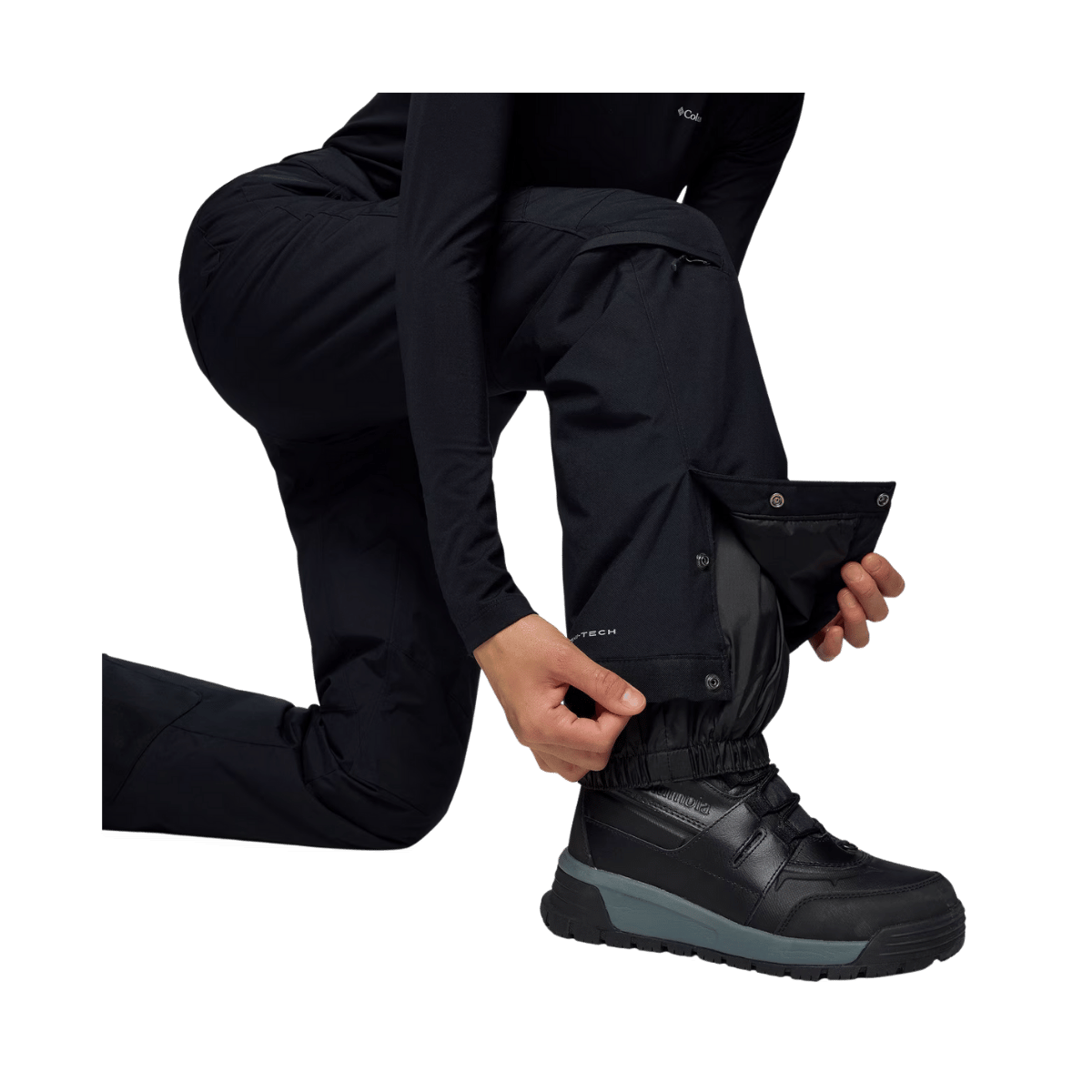 COLUMBIA WOMEN'S BUGABOO II PANTS - BLACK - ANKLE DETAIL VIEW