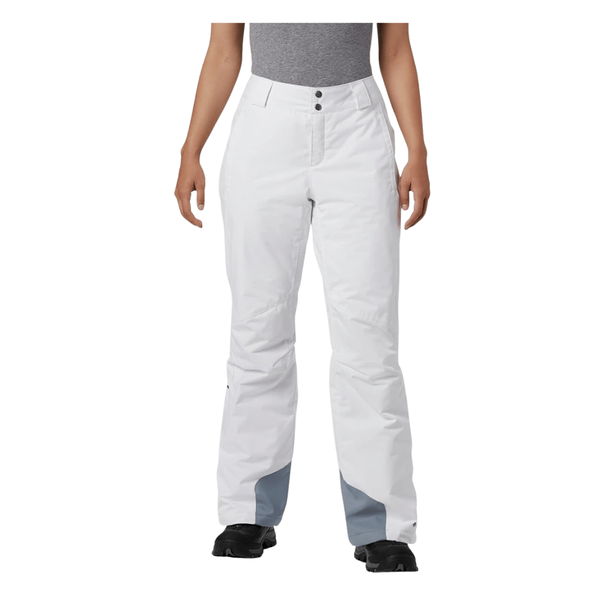 COLUMBIA WOMENS INSULATED BUGABOO OH PANT 31" - WHITE - FRONT VIEW