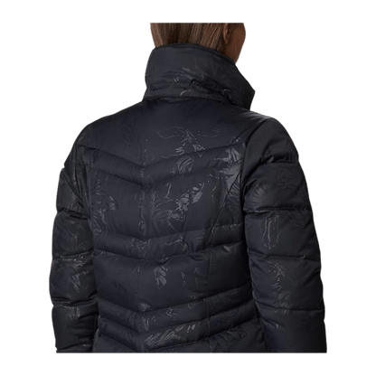 COLUMBIA WOMEN'S CATHERINE CREEK MID DOWN JACKET - BLACK AURELIAN  - BACK VIEW