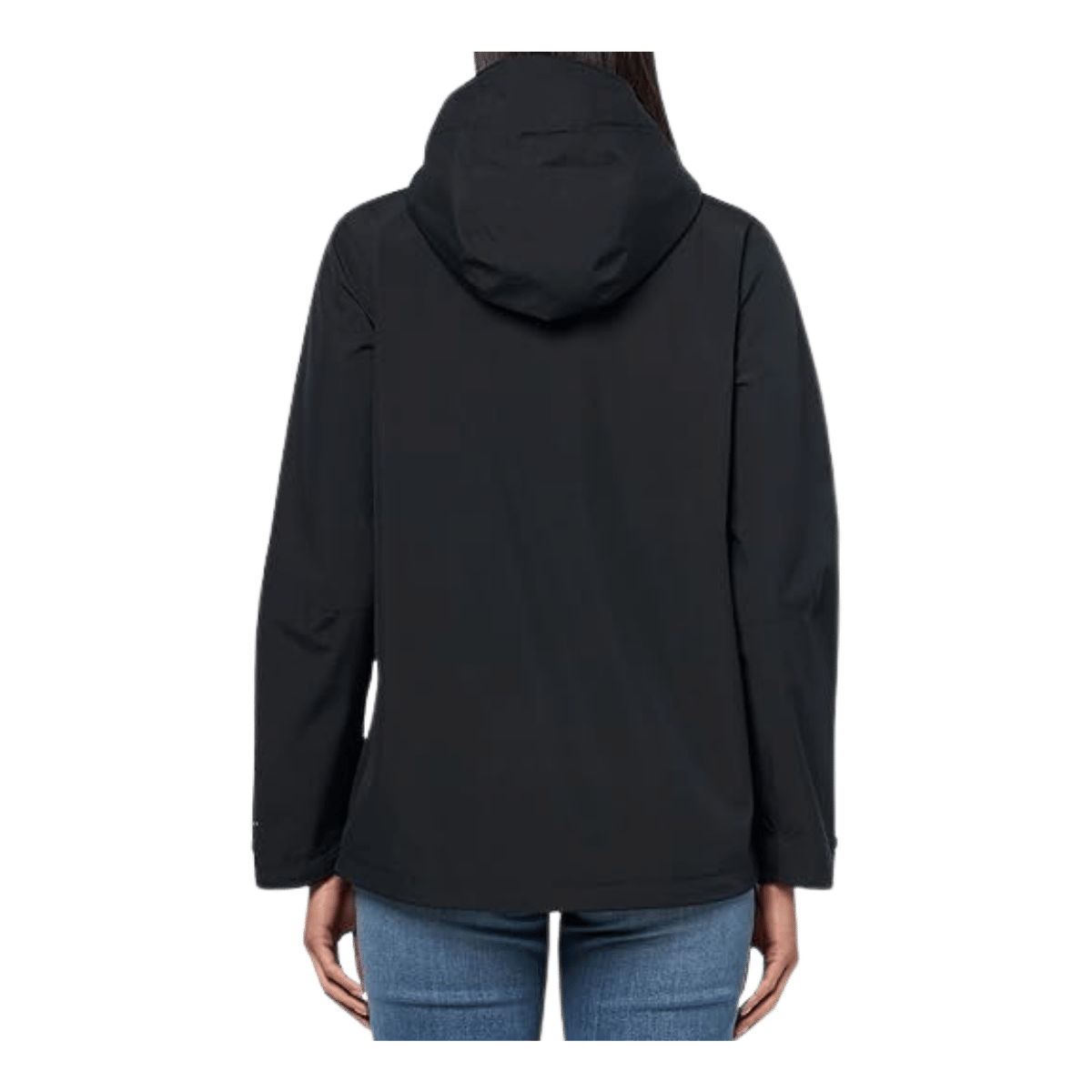 COLUMBIA WOMEN'S EARTH EXPLORER II SHELL JACKET - BLACK - BACK VIEW