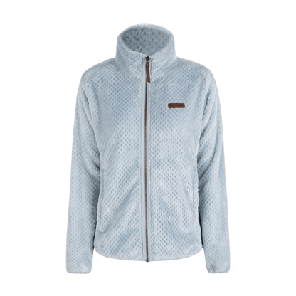COLUMBIA WOMEN'S FIRE SIDE SHERPA FULL ZIP FLEECE JACKET - CIRRUS GREY -  FRONT VIEW