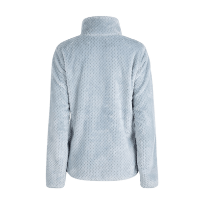 COLUMBIA WOMEN'S FIRE SIDE SHERPA FULL ZIP FLEECE JACKET - CIRRUS GREY - BACK VIEW