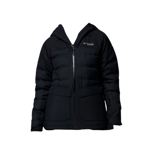 COLUMBIA WOMEN'S GLACIER RIDGE DOWN JACKET - BLACK - FRONT VIEW