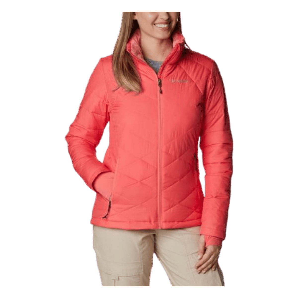 COLUMBIA WOMEN'S HEAVENLY JACKET - BLUSH PINK - FRONT VIEW