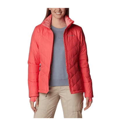 COLUMBIA WOMEN'S HEAVENLY JACKET - BLUSH PINK - FRONT OPEN VIEW