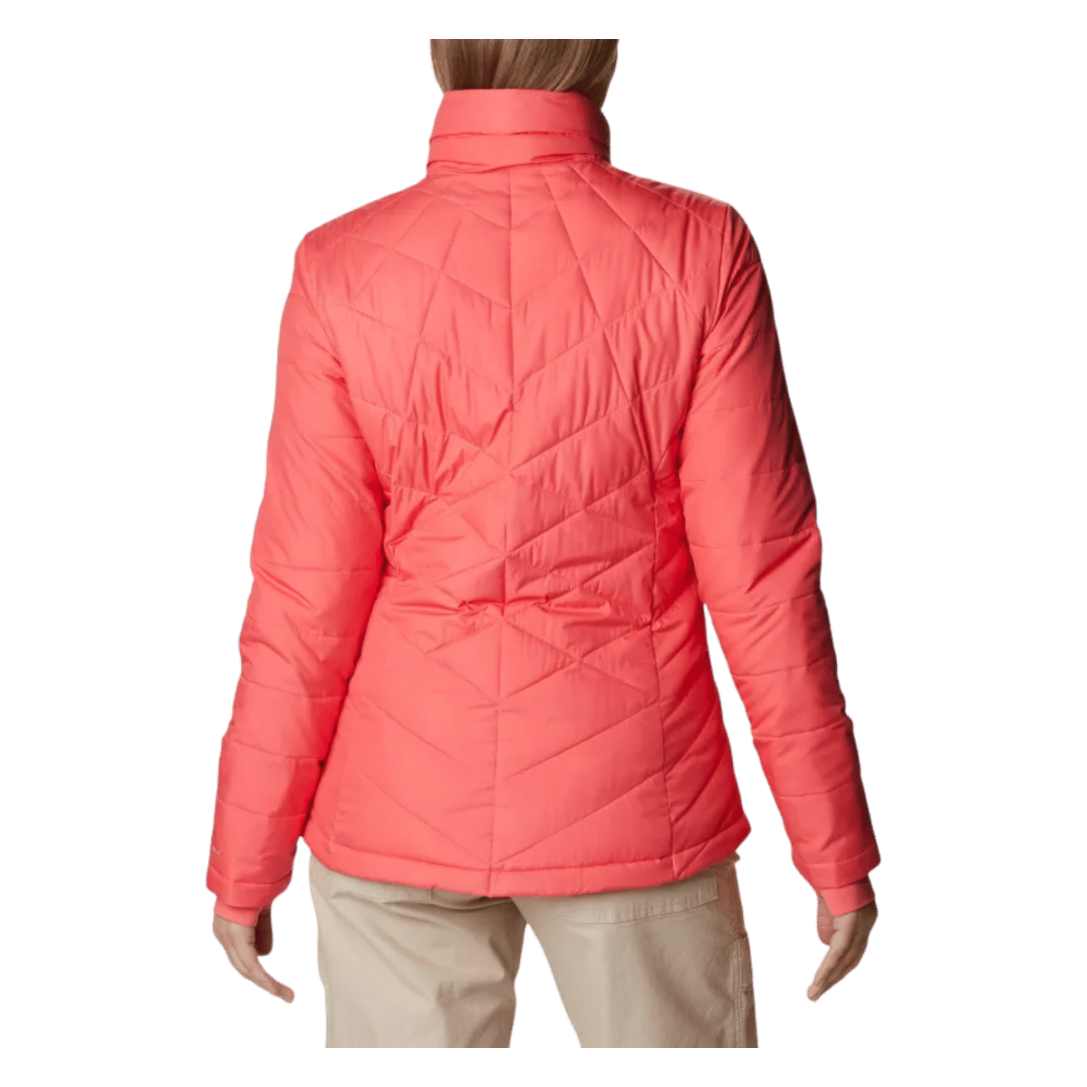 COLUMBIA WOMEN'S HEAVENLY JACKET - BLUSH PINK - BACK  VIEW
