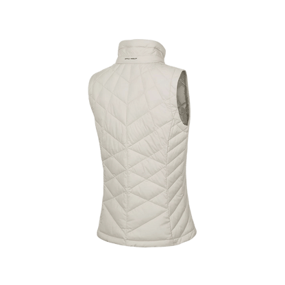 COLUMBIA WOMEN'S HEAVENLY VEST SLEEVELESS JACKET - CHALK - BACK VIEW