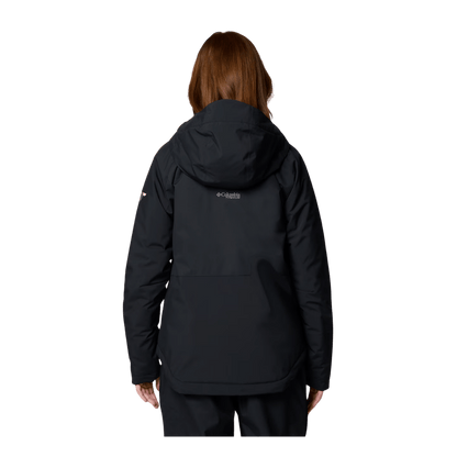 COLUMBIA WOMEN'S HIGHLAND SUMMIT II INSULATED HOODED JACKET - BLACK - BACK VIEW