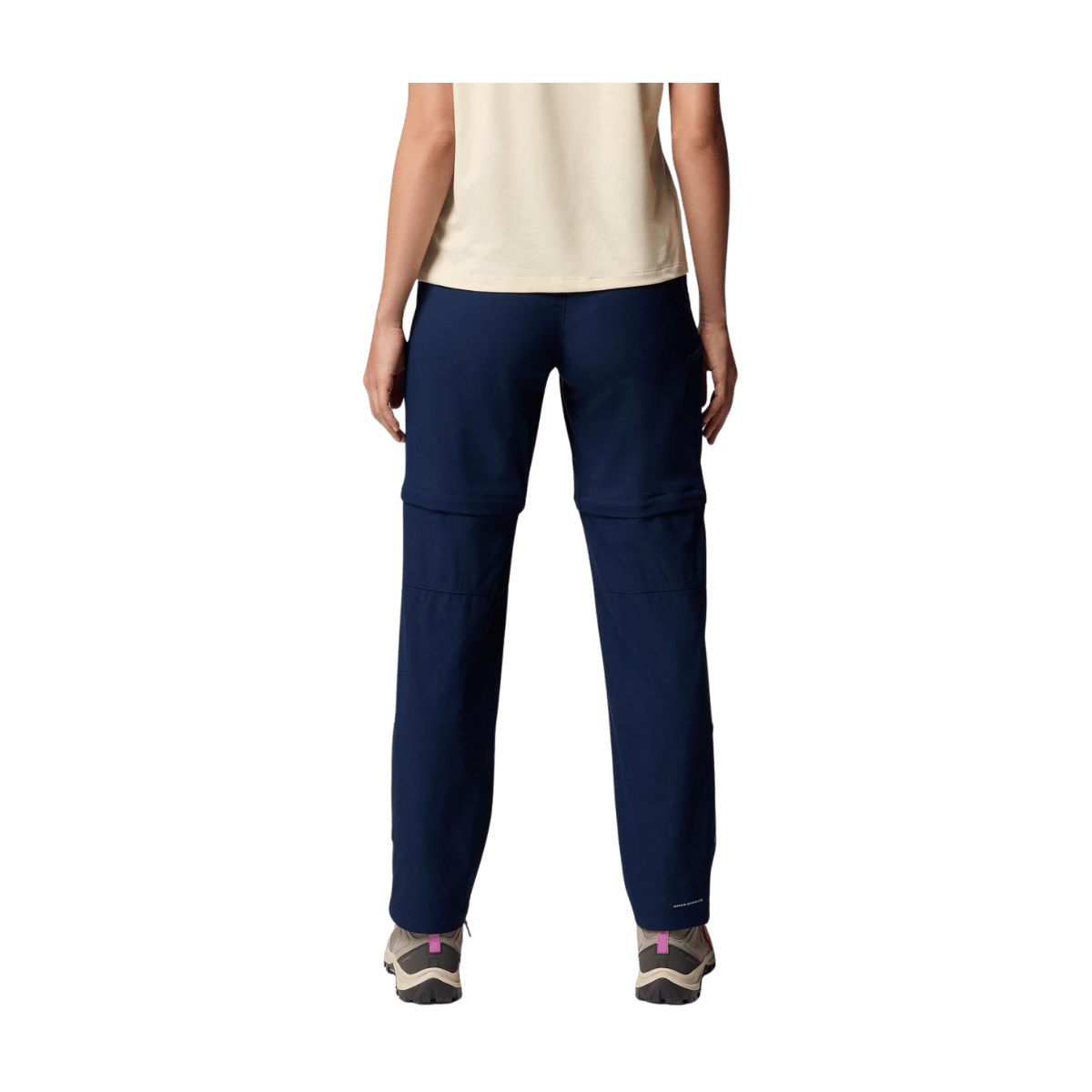 COLUMBIA WOMEN'S LESLIE FALLS CONVERTIBLE PANTS - COLLEGIATE NAVY - BACK VIEW