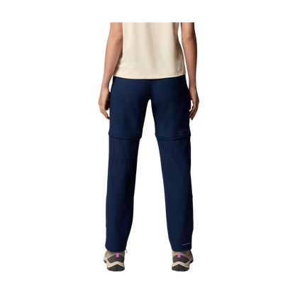 COLUMBIA WOMEN'S LESLIE FALLS CONVERTIBLE PANTS - COLLEGIATE NAVY - BACK VIEW