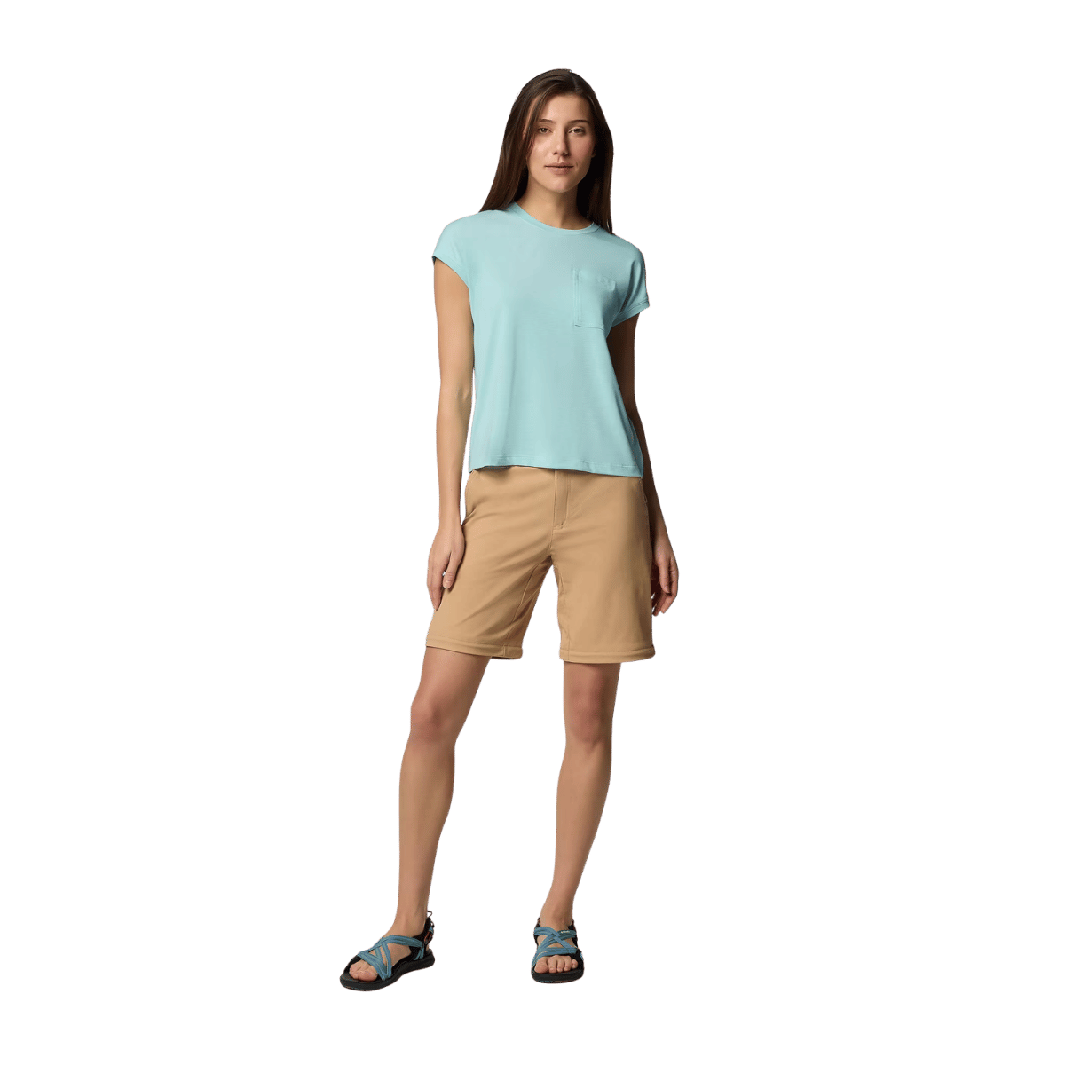 COLUMBIA WOMEN'S LESLIE FALLS CONVERTIBLE PANTS - CANOE - FRONT VIEW