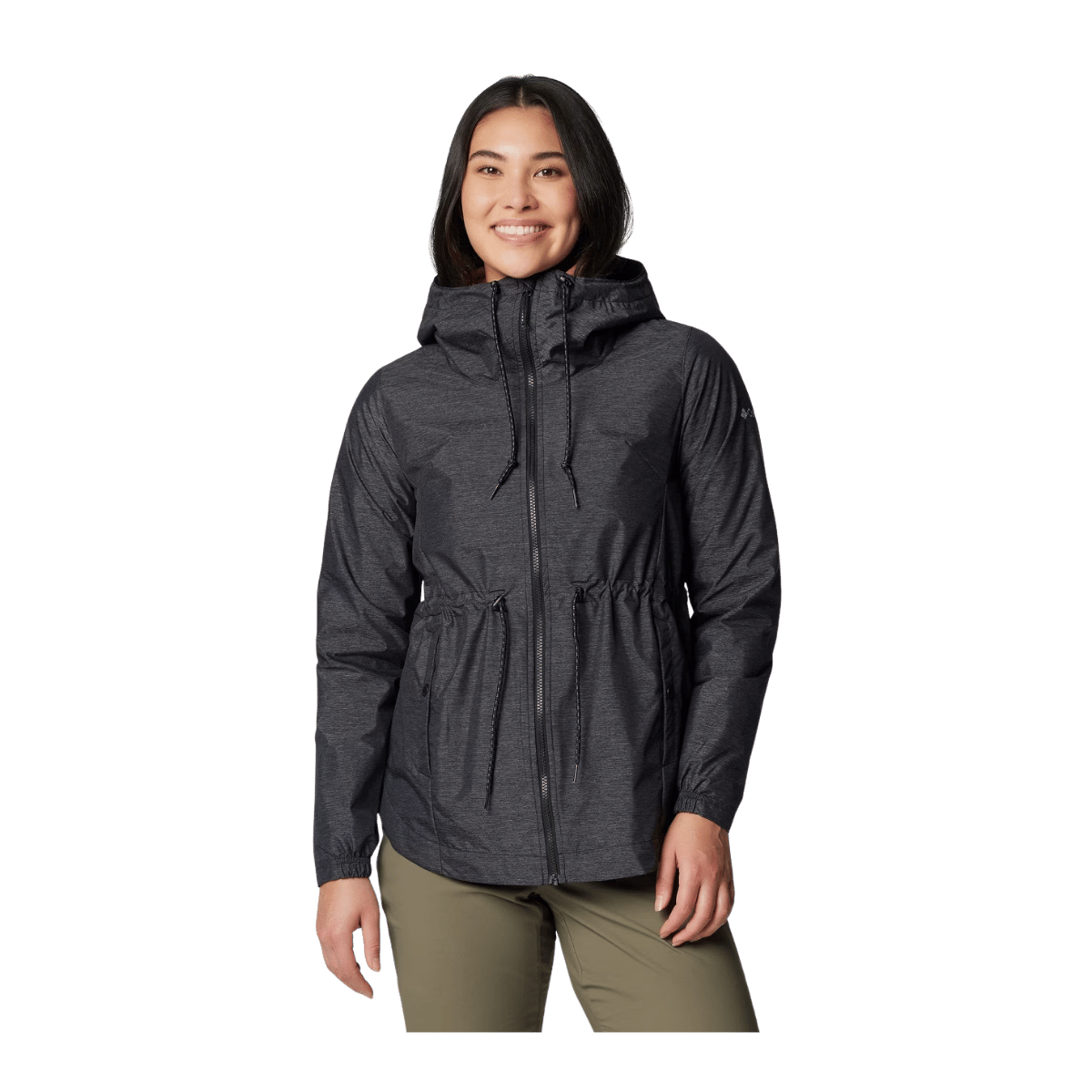 COLUMBIA WOMEN'S LILLIAN RIDGE II JACKET - BLACK - FRONT VIEW
