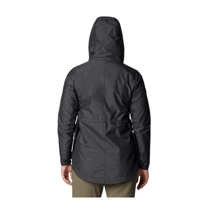 COLUMBIA WOMEN'S LILLIAN RIDGE II JACKET - BLACK - BACK VIEW