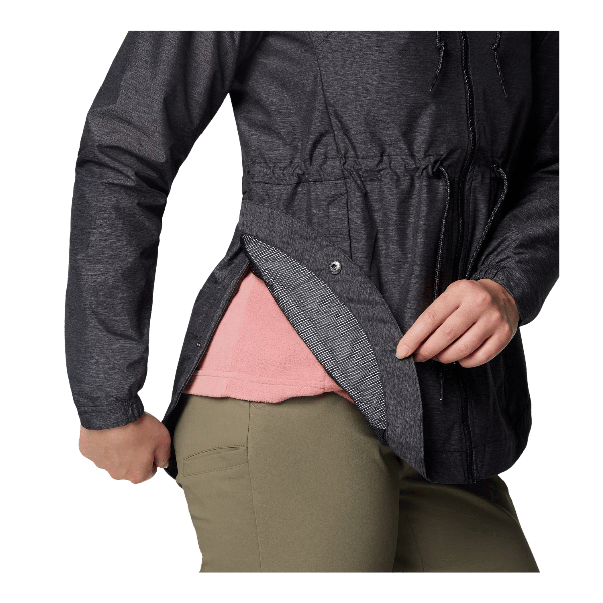 COLUMBIA WOMEN'S LILLIAN RIDGE II JACKET - BLACK - SIDE VIEW