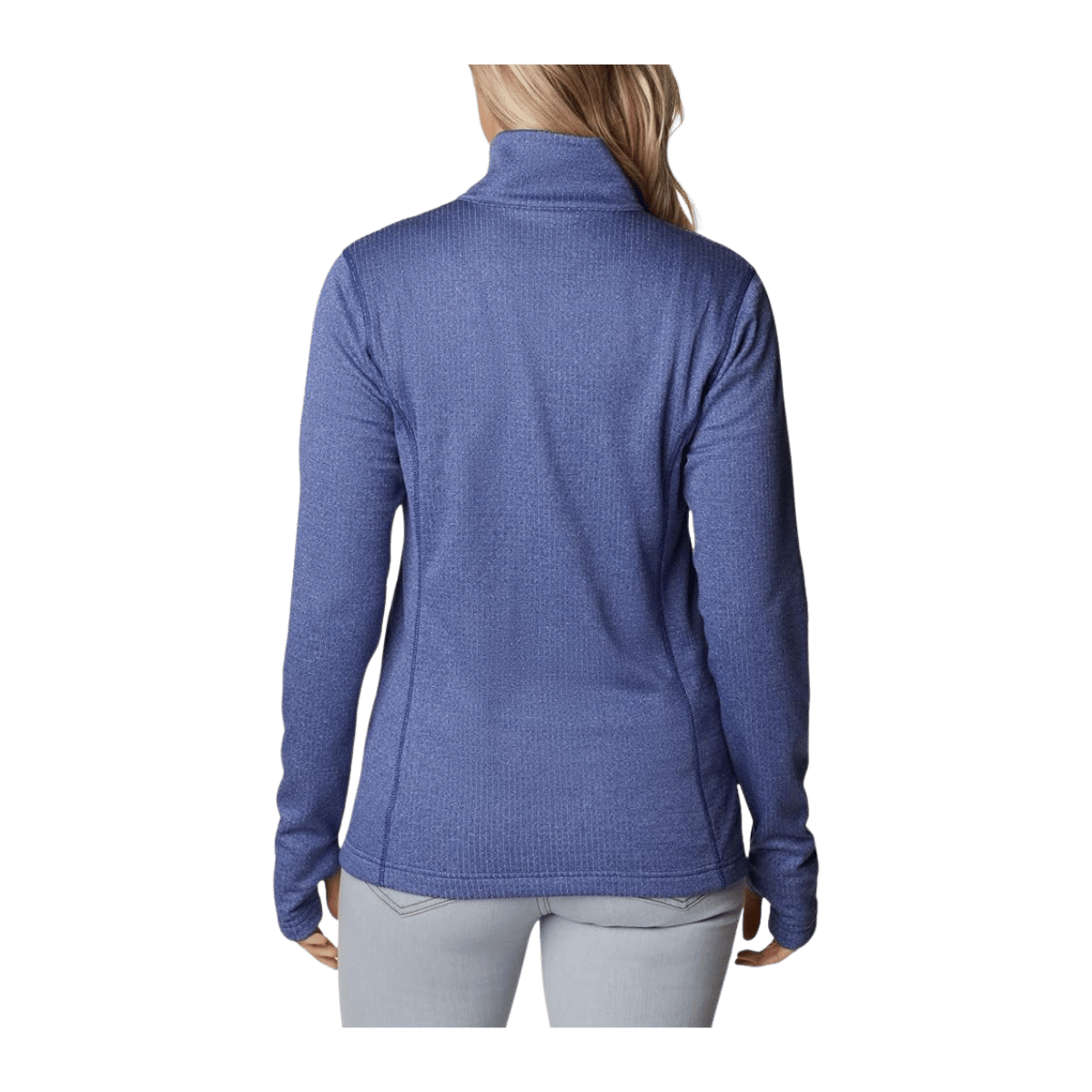 COLUMBIA WOMEN'S PARK VIEW GRID FLEECE FULL ZIP – DARK SAPPHIRE - BACK VIEW
