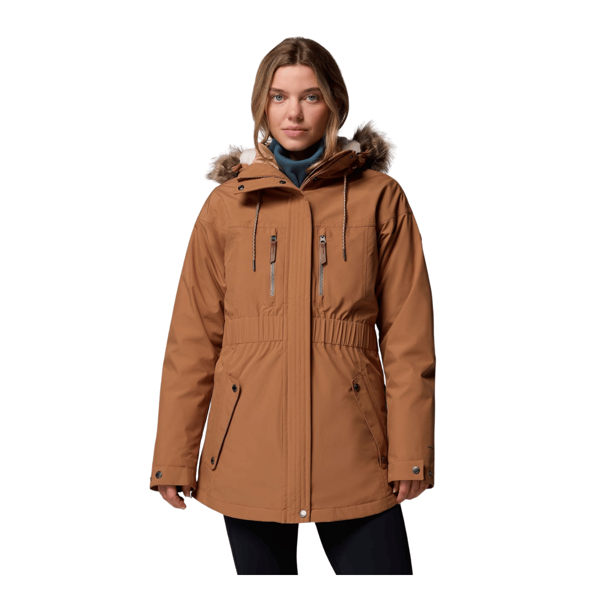 COLUMBIA WOMEN'S PAYTON PASS II INTERCHANGE JACKET - CAMEL BROWN - FRONT VIEW