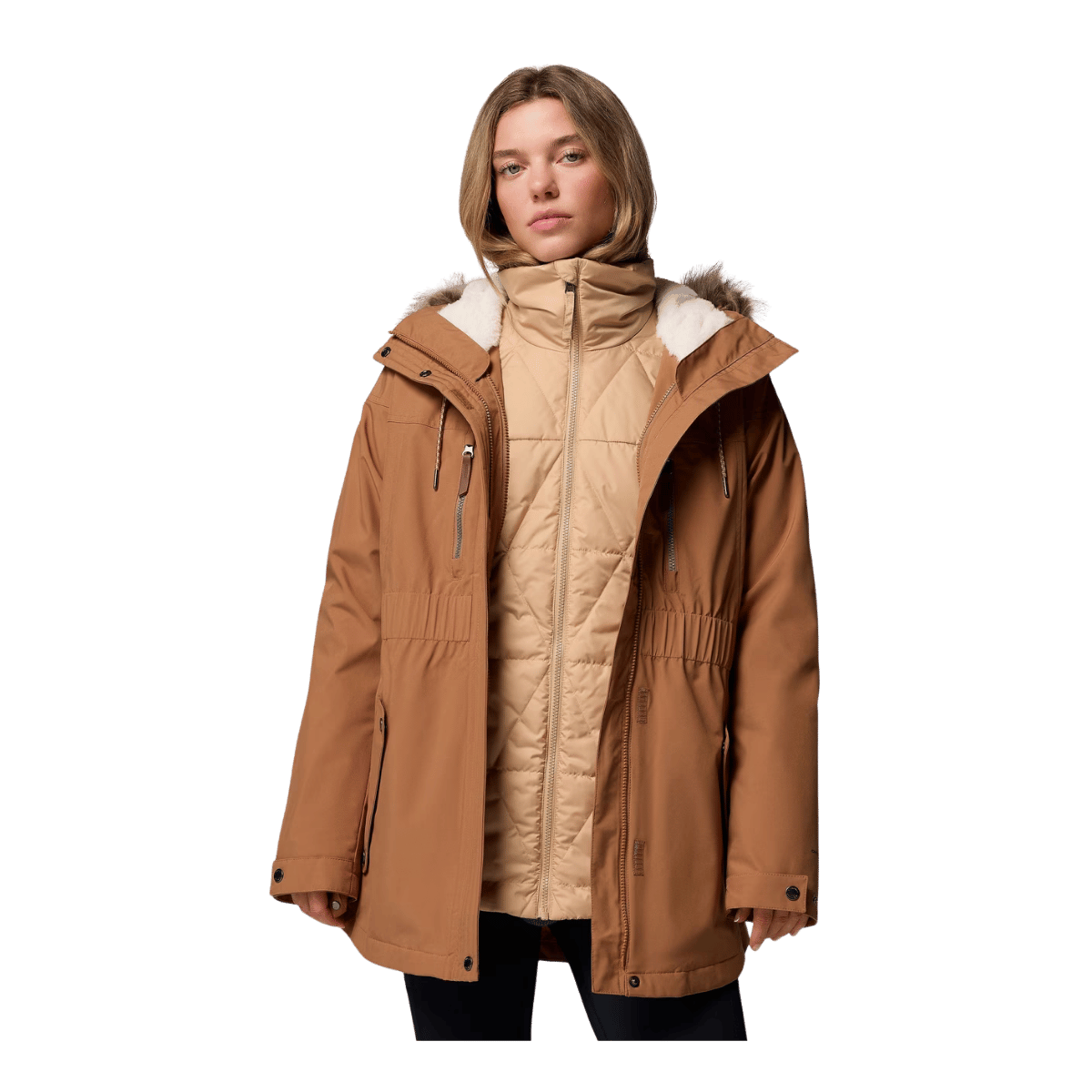COLUMBIA WOMEN'S PAYTON PASS II INTERCHANGE JACKET - CAMEL BROWN - INNER VIEW