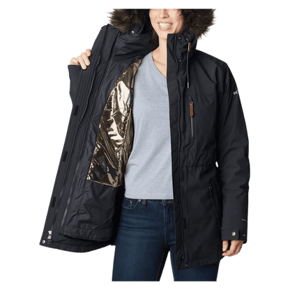 COLUMBIA WOMEN'S PAYTON PASS INTERCHANGE JACKET - BLACK - FEATURE INNER VIEW
