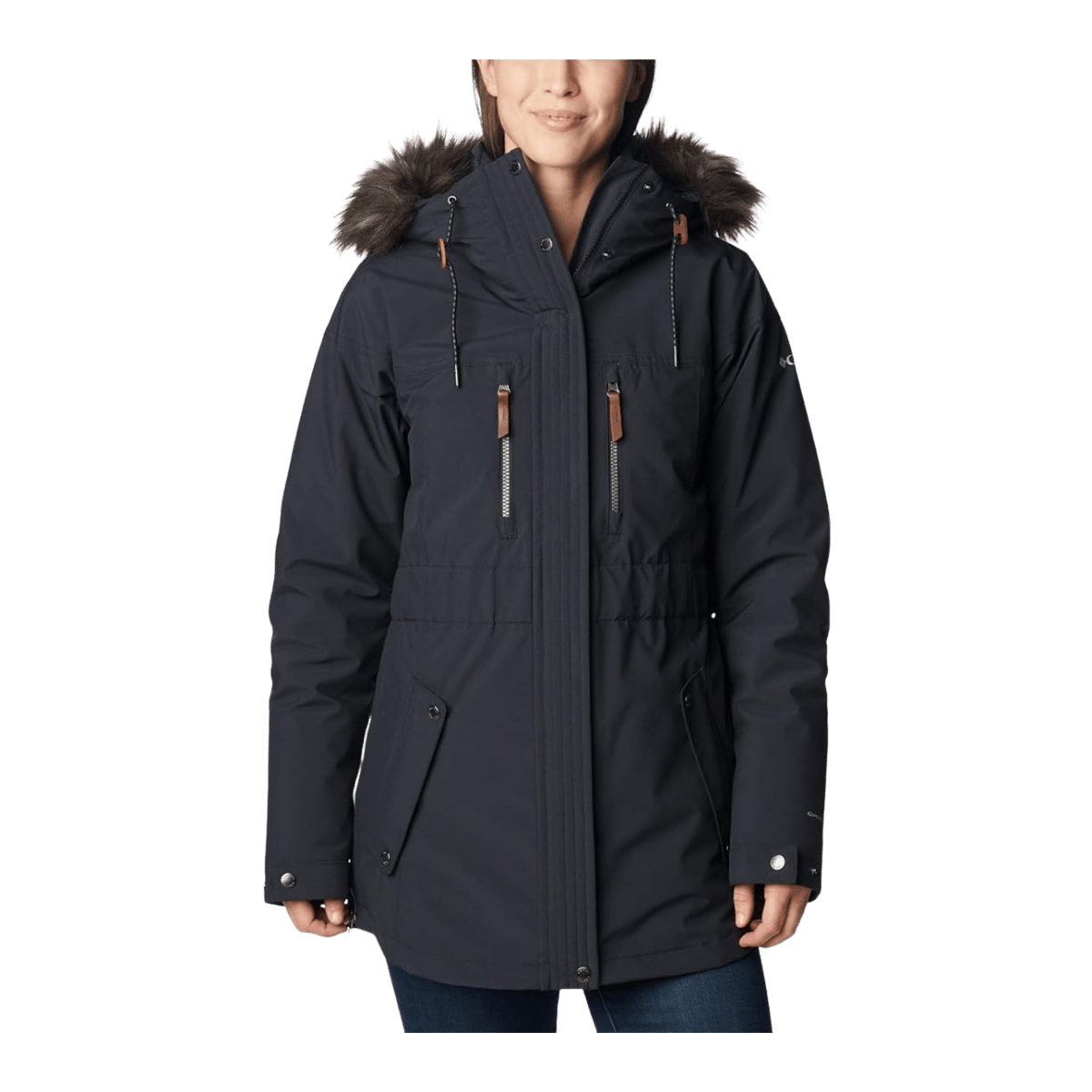 COLUMBIA WOMEN'S PAYTON PASS INTERCHANGE JACKET - BLACK - FRONT VIEW