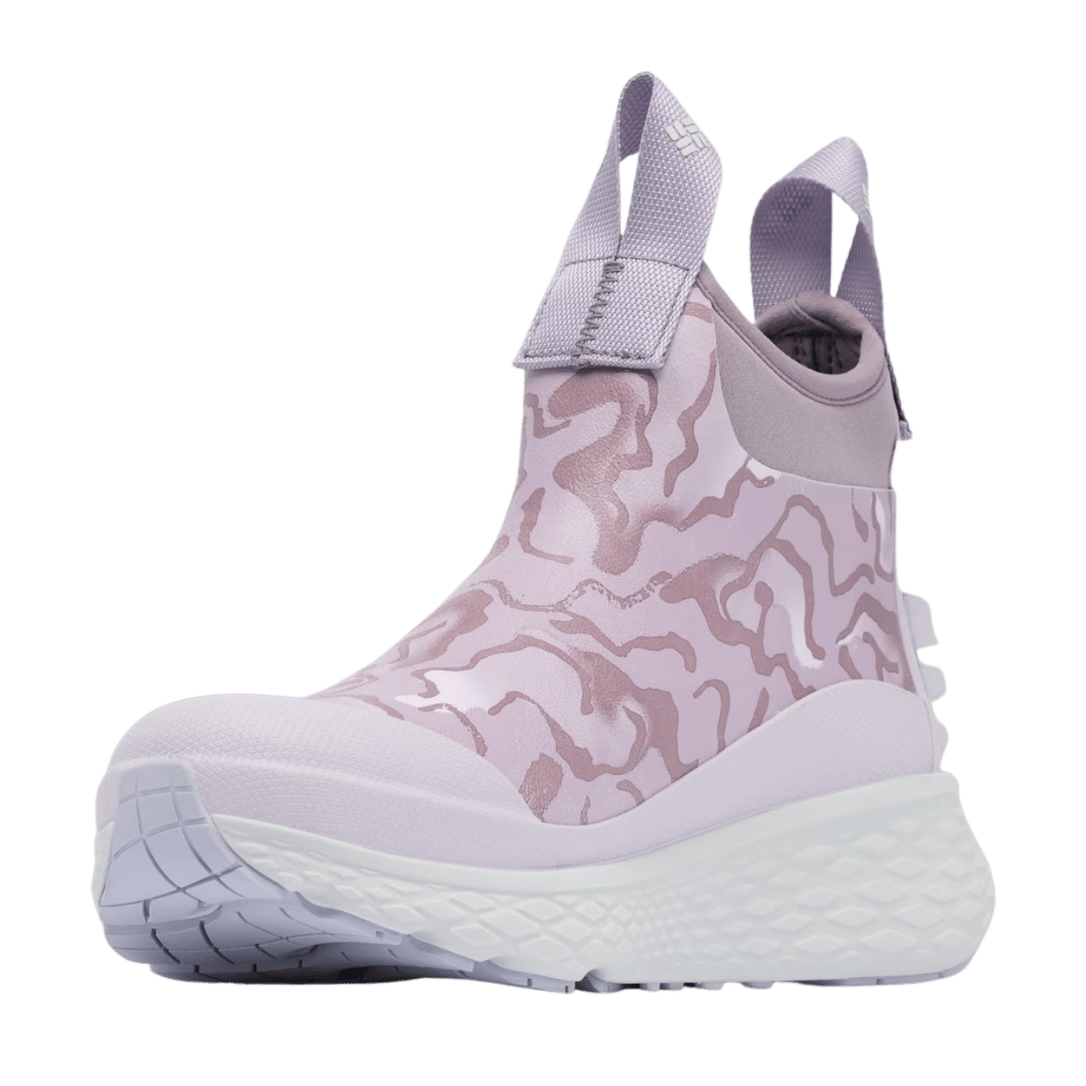 COLUMBIA WOMEN'S PFG PRO SPORT BOOT - PEARL/PURPLE - LEFT SIDE VIEW