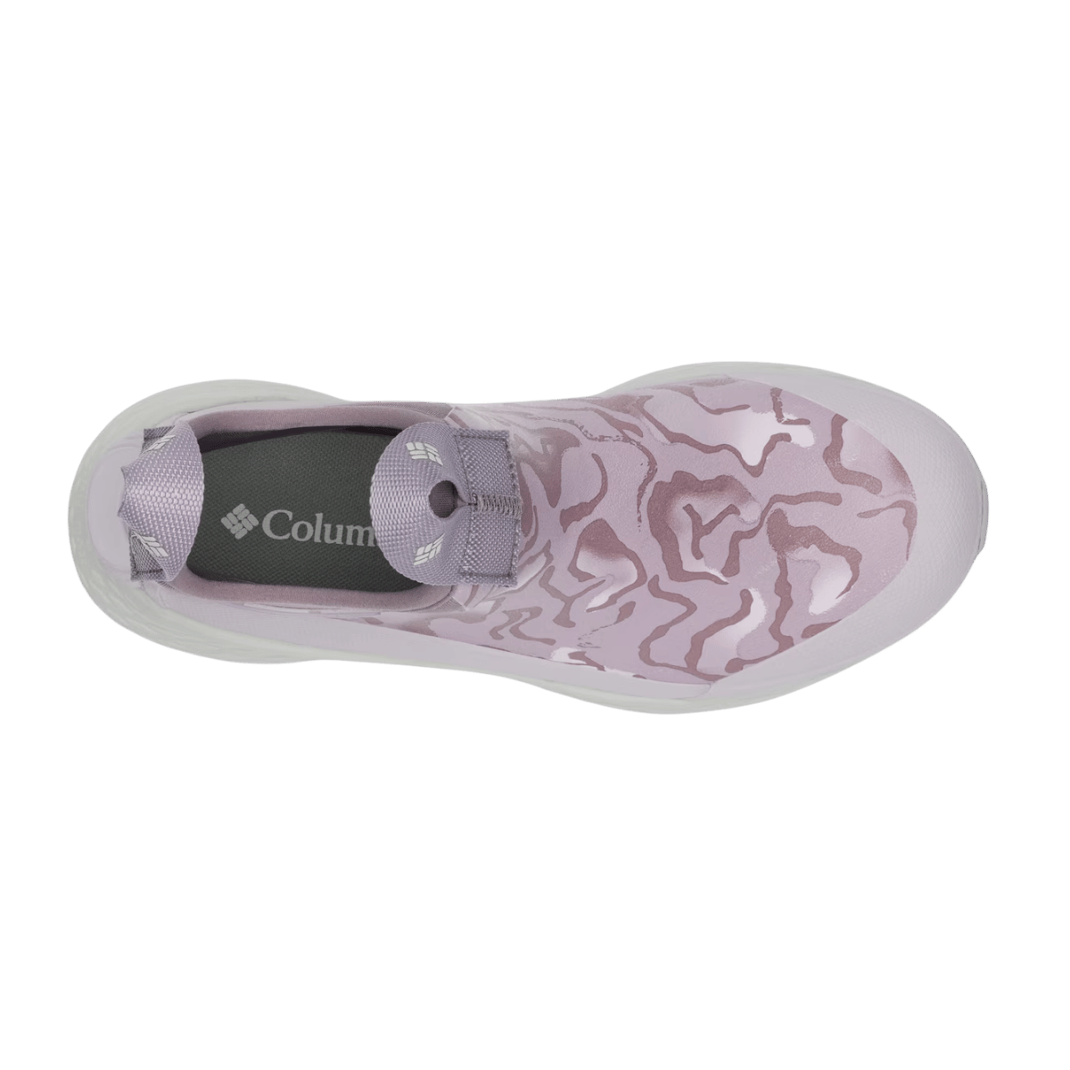 COLUMBIA WOMEN'S PFG PRO SPORT BOOT - PEARL/PURPLE - TOP VIEW