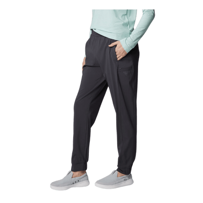 COLUMBIA WOMEN'S PFG UNCHARTED PULL ON PANTS - SHARK - SIDE VIEW