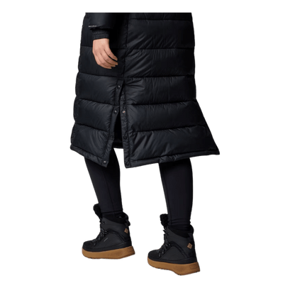 COLUMBIA WOMEN'S PIKE LAKE II LONG PUFFER JACKET - BLACK - SIDE VIEW