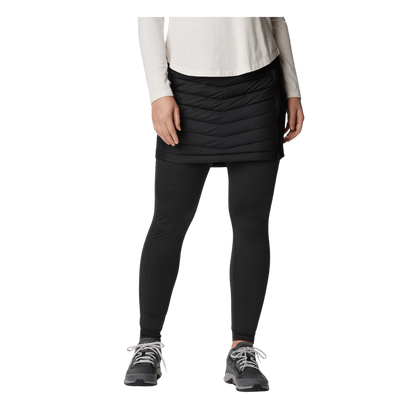 COLUMBIA WOMEN'S POWDER LITE II SKIRT - BLACK - FRONT VIEW