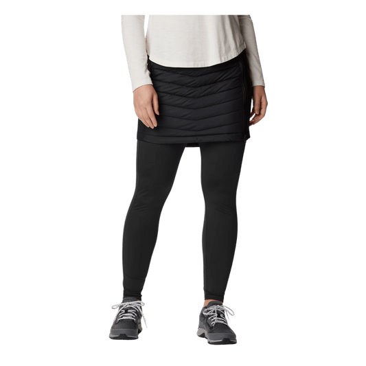 COLUMBIA WOMEN'S POWDER LITE II SKIRT - BLACK - FRONT VIEW