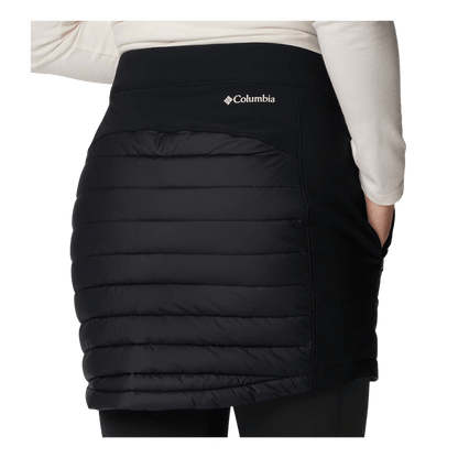 COLUMBIA WOMEN'S POWDER LITE II SKIRT - BLACK - BACK VIEW