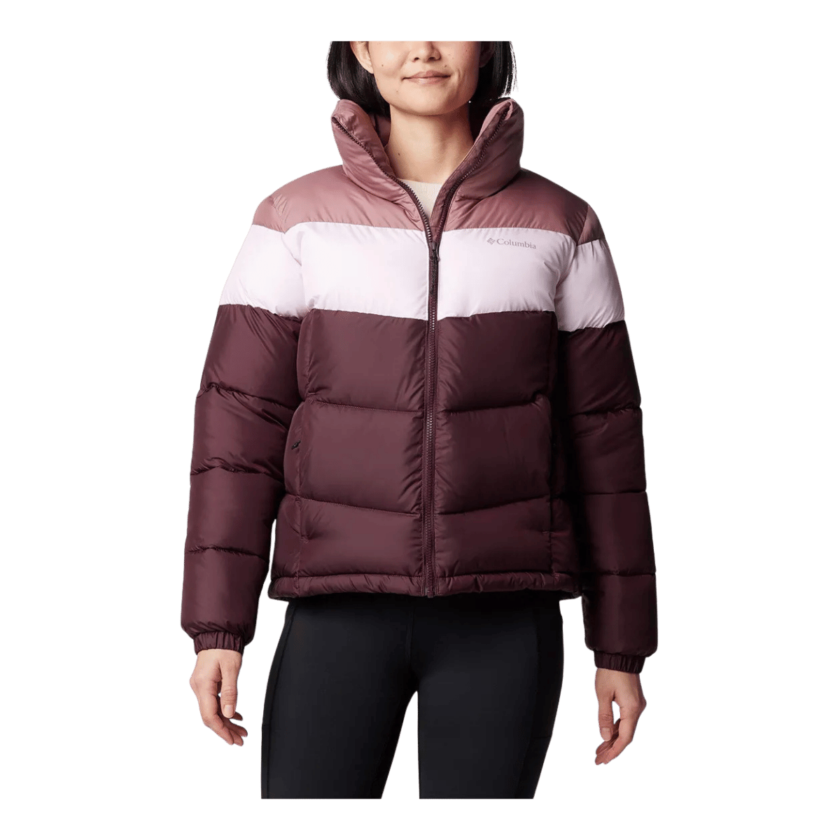 COLUMBIA WOMEN'S PUFFECT II COLORBLOCK JACKET - MOONVISTA - FRONT VIEW