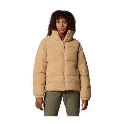 COLUMBIA WOMEN'S PUFFECT SHERPA JACKET - CANOE - FRONT VIEW