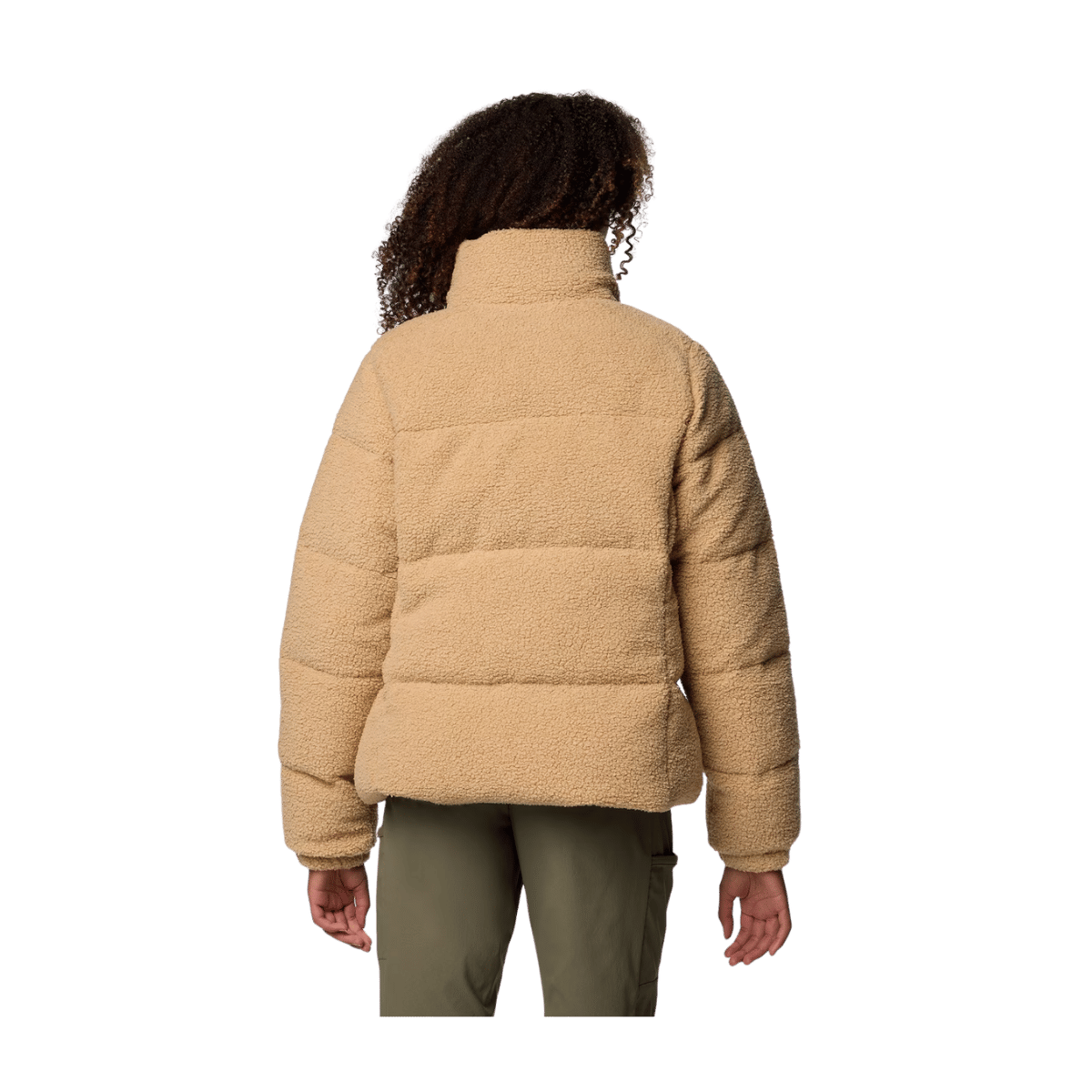 COLUMBIA WOMEN'S PUFFECT SHERPA JACKET - CANOE - BACK VIEW