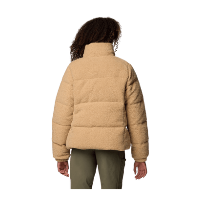 COLUMBIA WOMEN'S PUFFECT SHERPA JACKET - CANOE - BACK VIEW