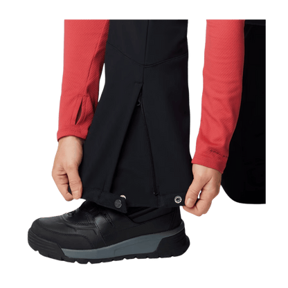 COLUMBIA WOMEN'S ROFFEE RIDGE VI PANTS - BLACK – ANKLE ZIP DETAIL VIEW