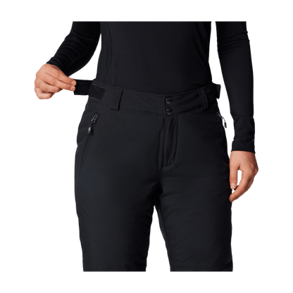 COLUMBIA WOMEN'S SHAFER CANYON II INSULATED PANTS - BLACK - WAIST DETAIL VIEW