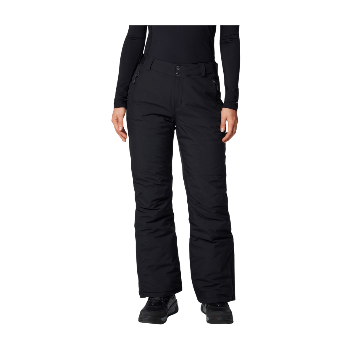 COLUMBIA WOMEN'S SHAFER CANYON II INSULATED PANTS - BLACK - FRONT VIEW