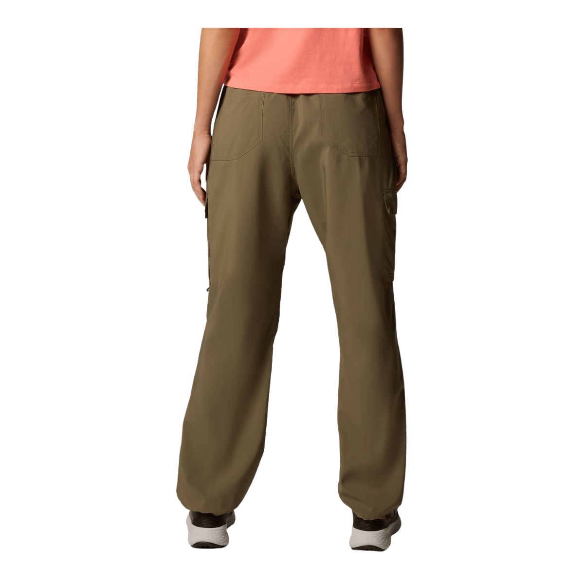 COLUMBIA WOMEN'S SKIEN VALLEY CARGO PANTS - STONE GREEN - BACK VIEW
